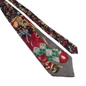 CC Hughes Mens Necktie Tie Vintage Christmas Stocking Work Office Dad Gift